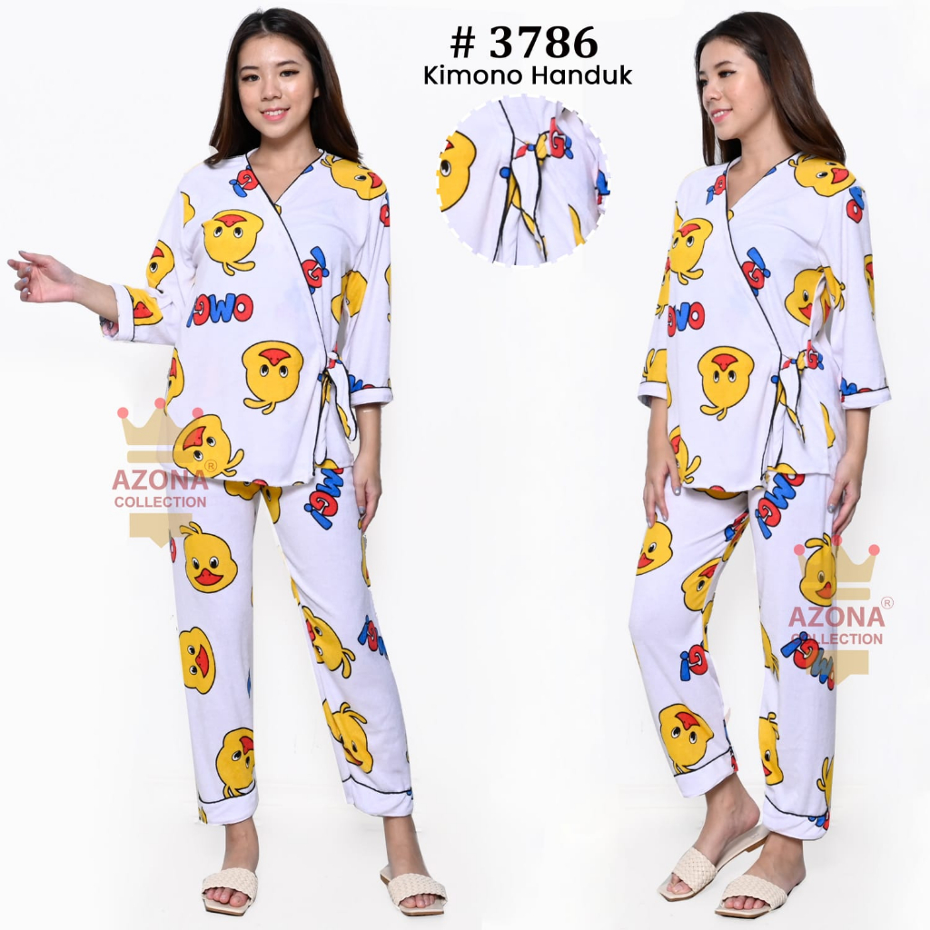 Dtree . Kimono handuk import wanita size XXXL / handuk kimono motif/ handuk mandi wanita