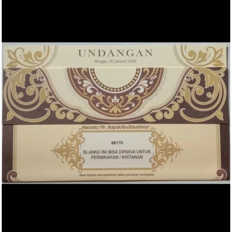 ERBA 88170 ERA BARU Blangko Undangan Nikah Pernikahan Khitan