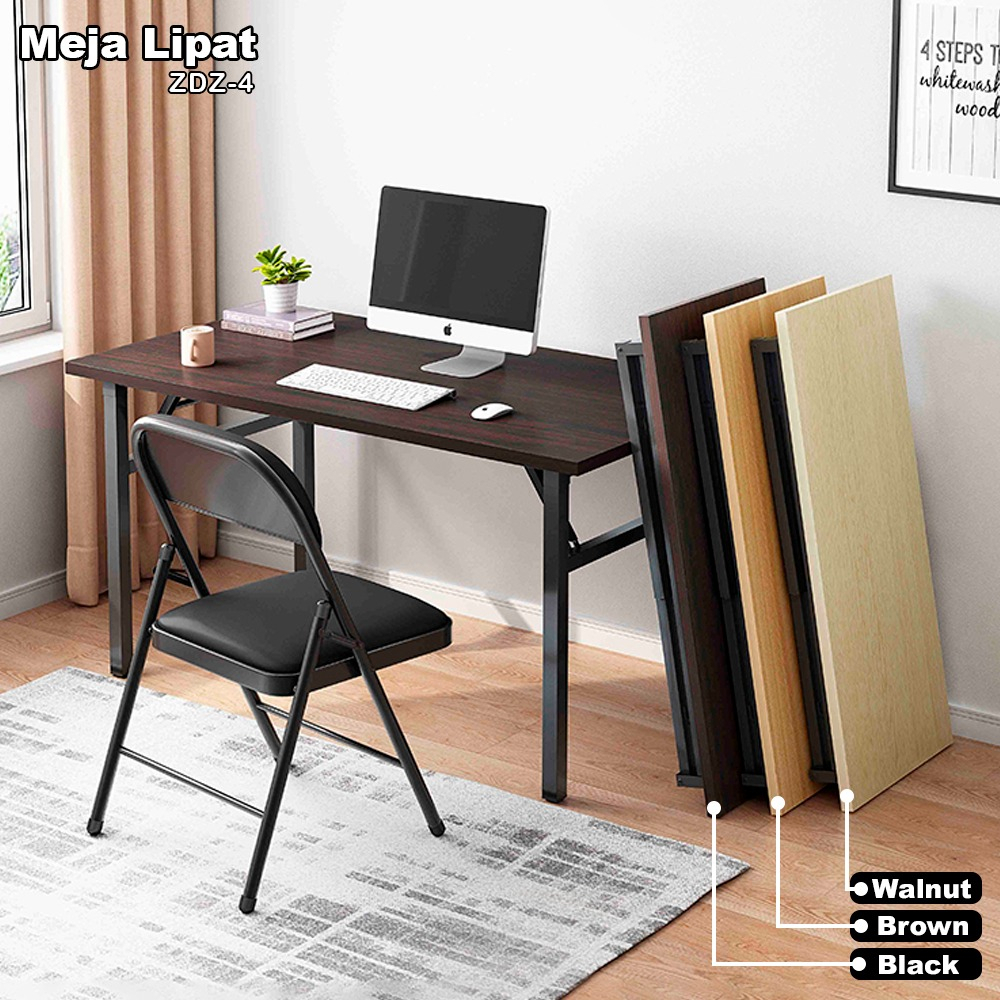 Meja Lipat Model Kayu Meja Lipat Aesthetic  Fortable ZDZ-4 - WHI