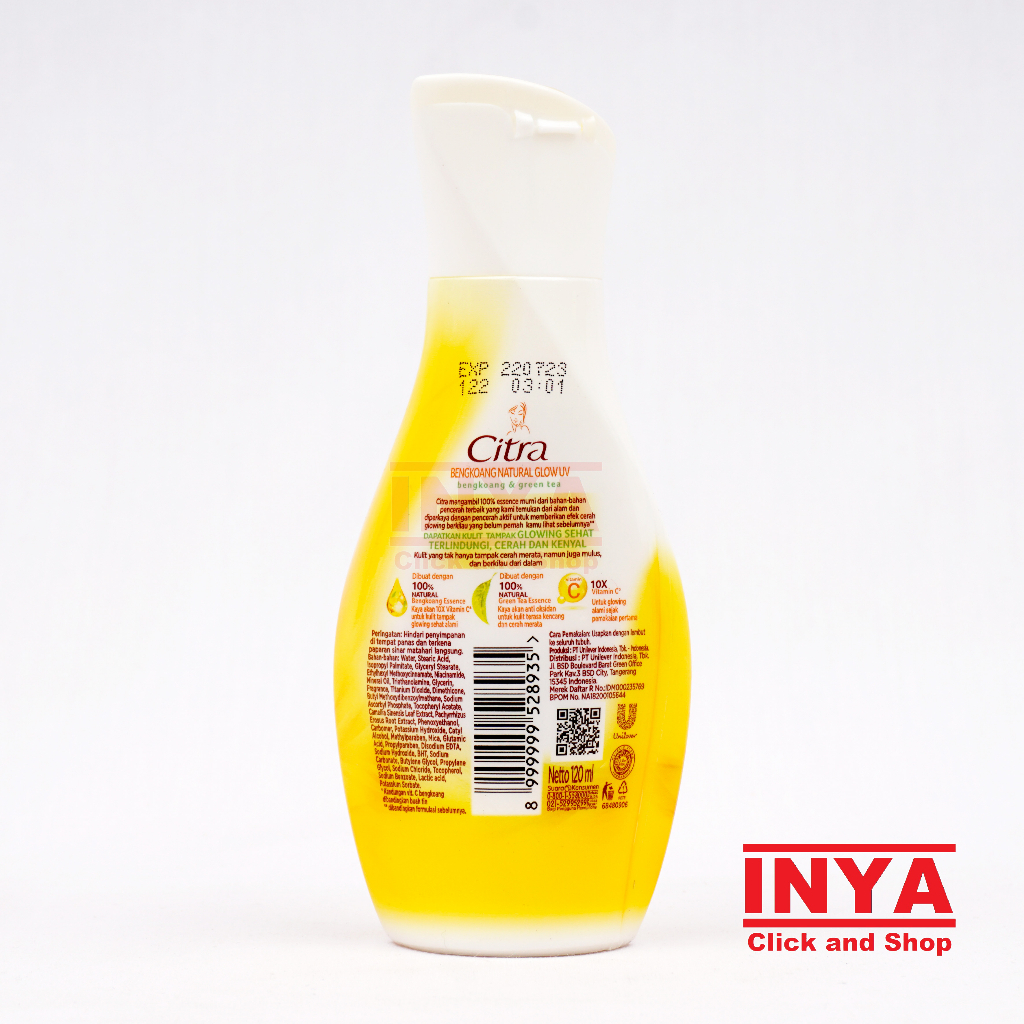 CITRA BENGKOANG NATURAL GLOW UV HAND AND BODY LOTION 120ml