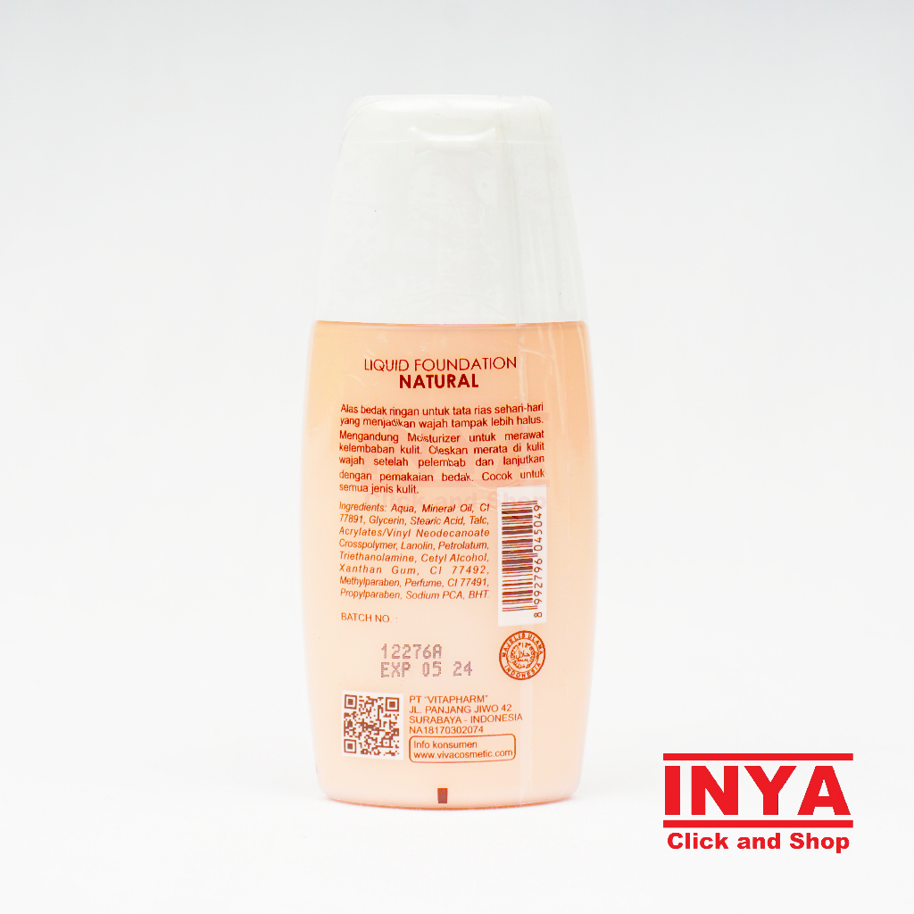 VIVA LIQUID FOUNDATION NATURAL 30ml - Alas Bedak