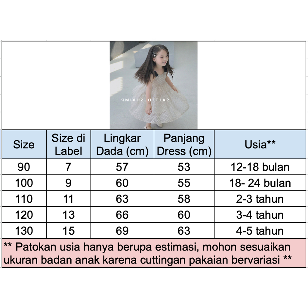 Dress Pesta Anak Dress Anak Impor Terusan Anak Gaun Anak Jalan