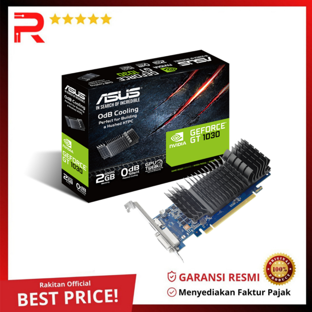Asus GT 1030 2GB DDR5 Silent VGA ASUS GT1030 2GB DDR5