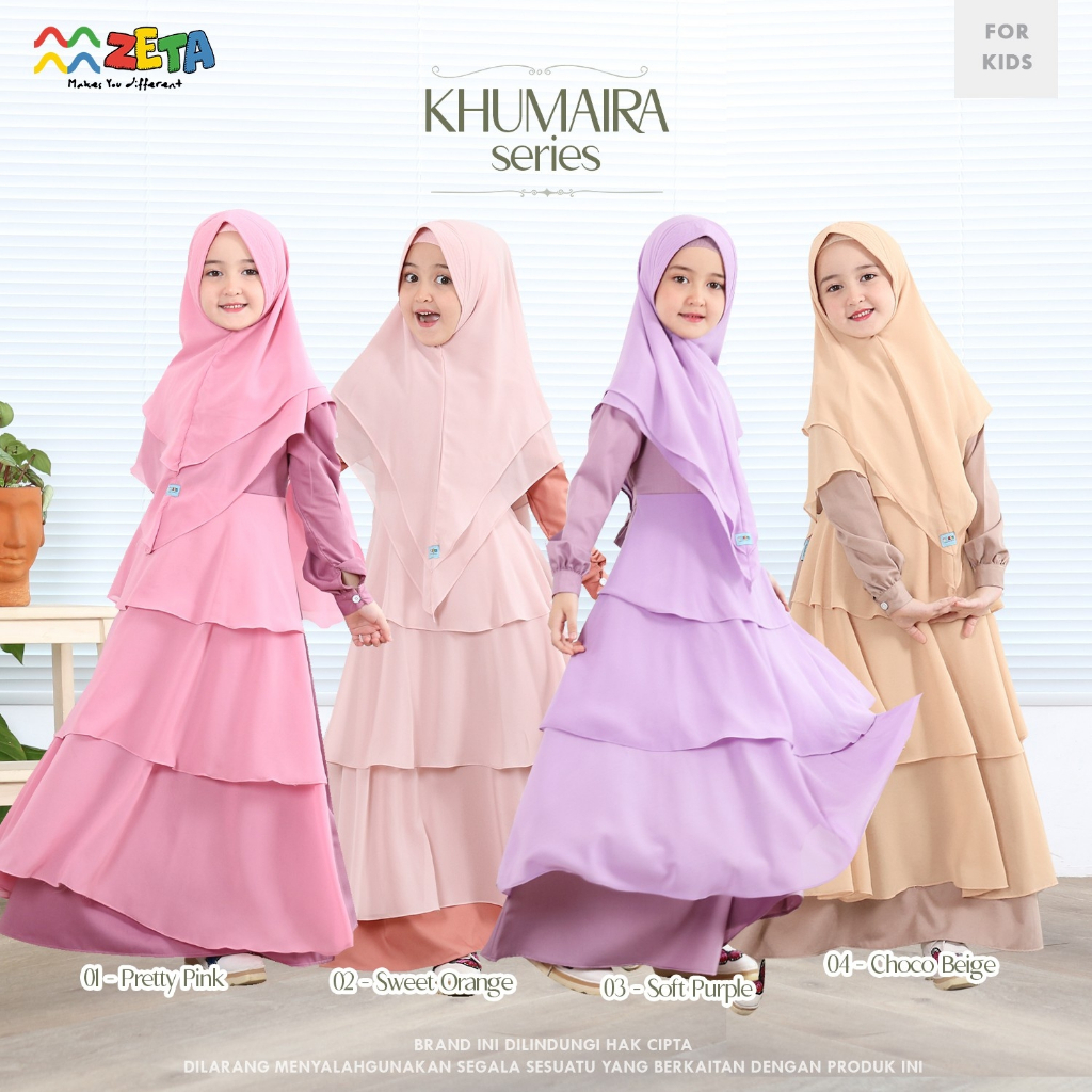 ZETA OUTFIT - Set Gamis Anak Perempuan KHUMAIRA SERIES