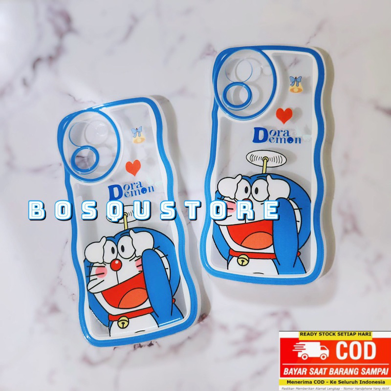 SOFTCASE GELOMBANG/ WAVE REALME 10/ REALME 9/ 9i/ REALME 8/ REALME 2PRO/ C2/ C1/ NARZO 50i PRIME/ NARZO 50A PRIME/ CASING WAVY PROTECTOR CAMERA MOTIF DORAEMON/ FLOWER/ ZEBRA/ LOVE BLACK