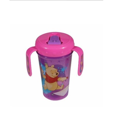 Winnie The Pooh 2 Handle Sip And Seal Cup botol minum spout gagang