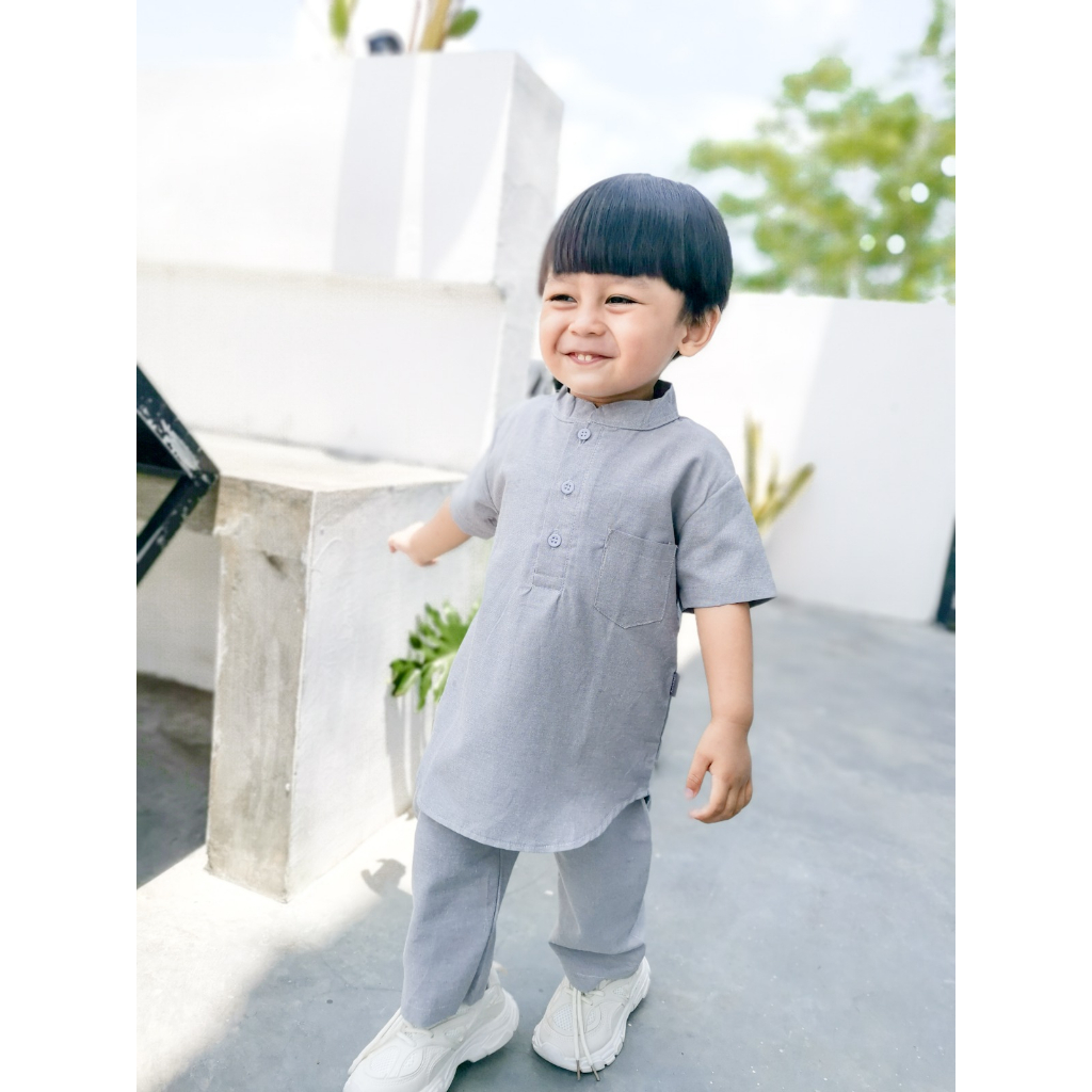 T24 - Keola Setelan Baju Koko Anak Ramadhan (Setelan Muslim Koko Set Anak) Usia 1 – 6 Tahun / Koko Ramadan Premium Cotton