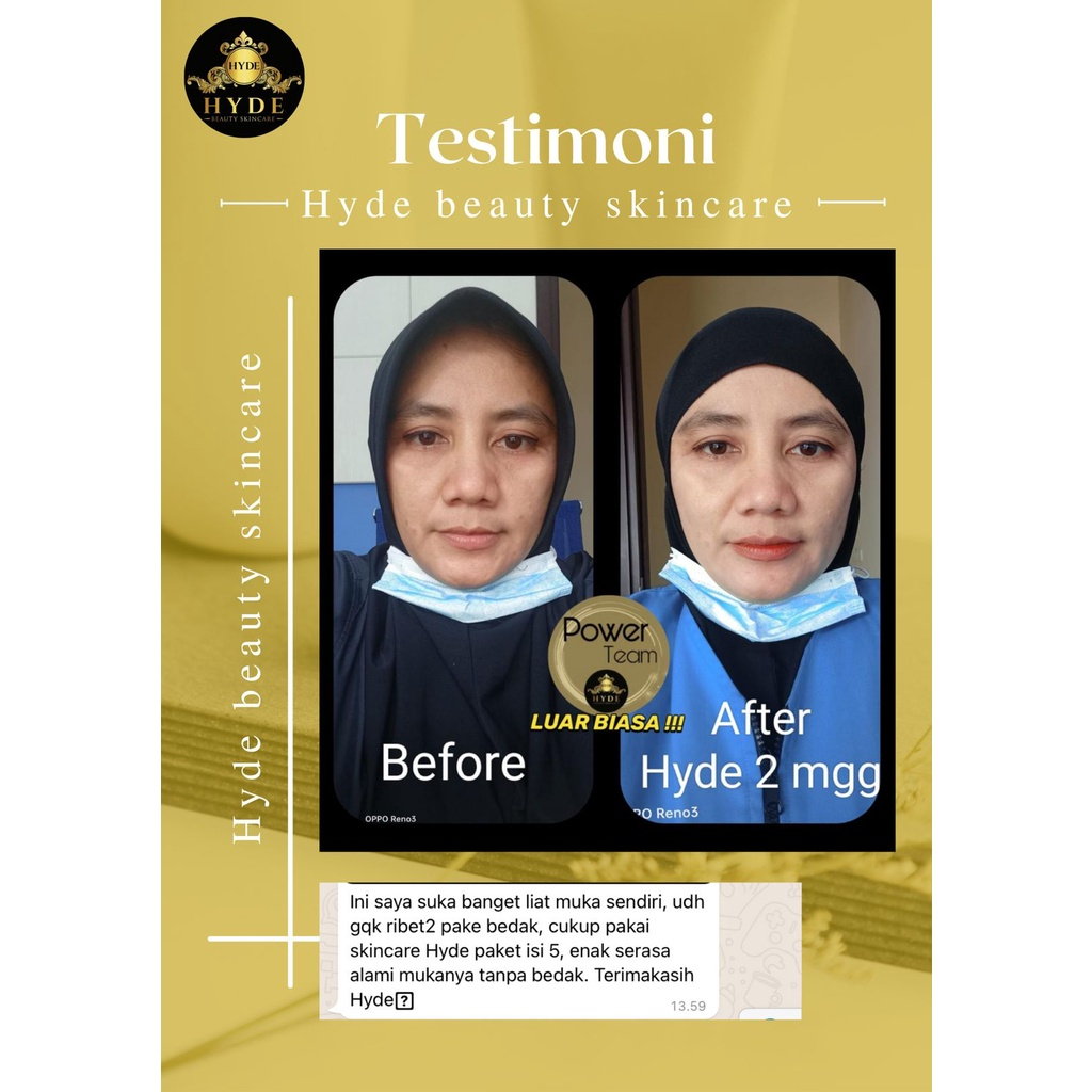 Hyde Beauty Skincare Original Paket Whitening Pemutih Wajah | Paket Skincare Hyde Beauty