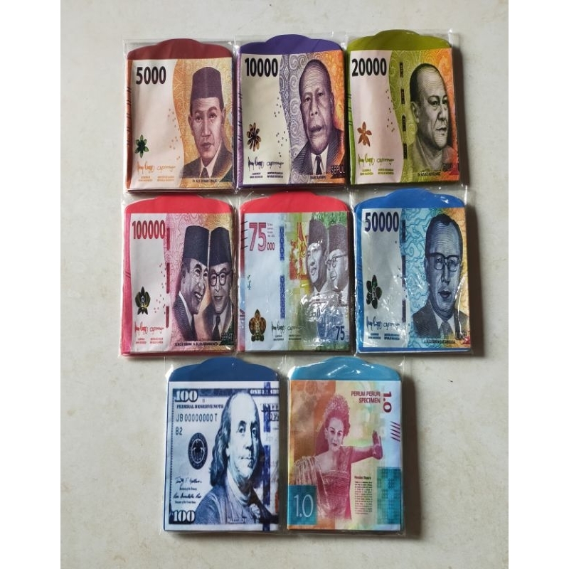 

Amplop lebaran siap pakai sudah dilem motif uang