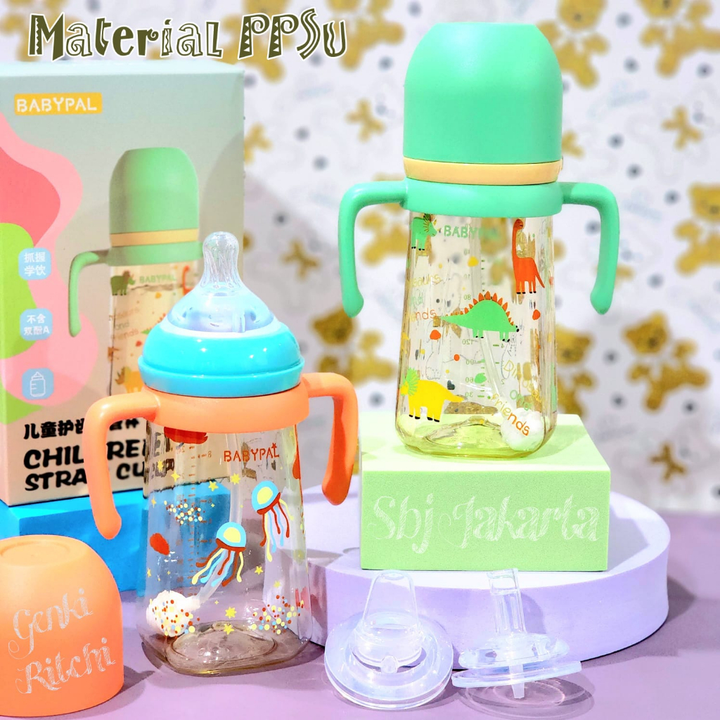 BOTOL MINUM ANAK BABYPAL BPA FREE  PP - PPSU BPA FREE DENGAN 3 PCS DOT