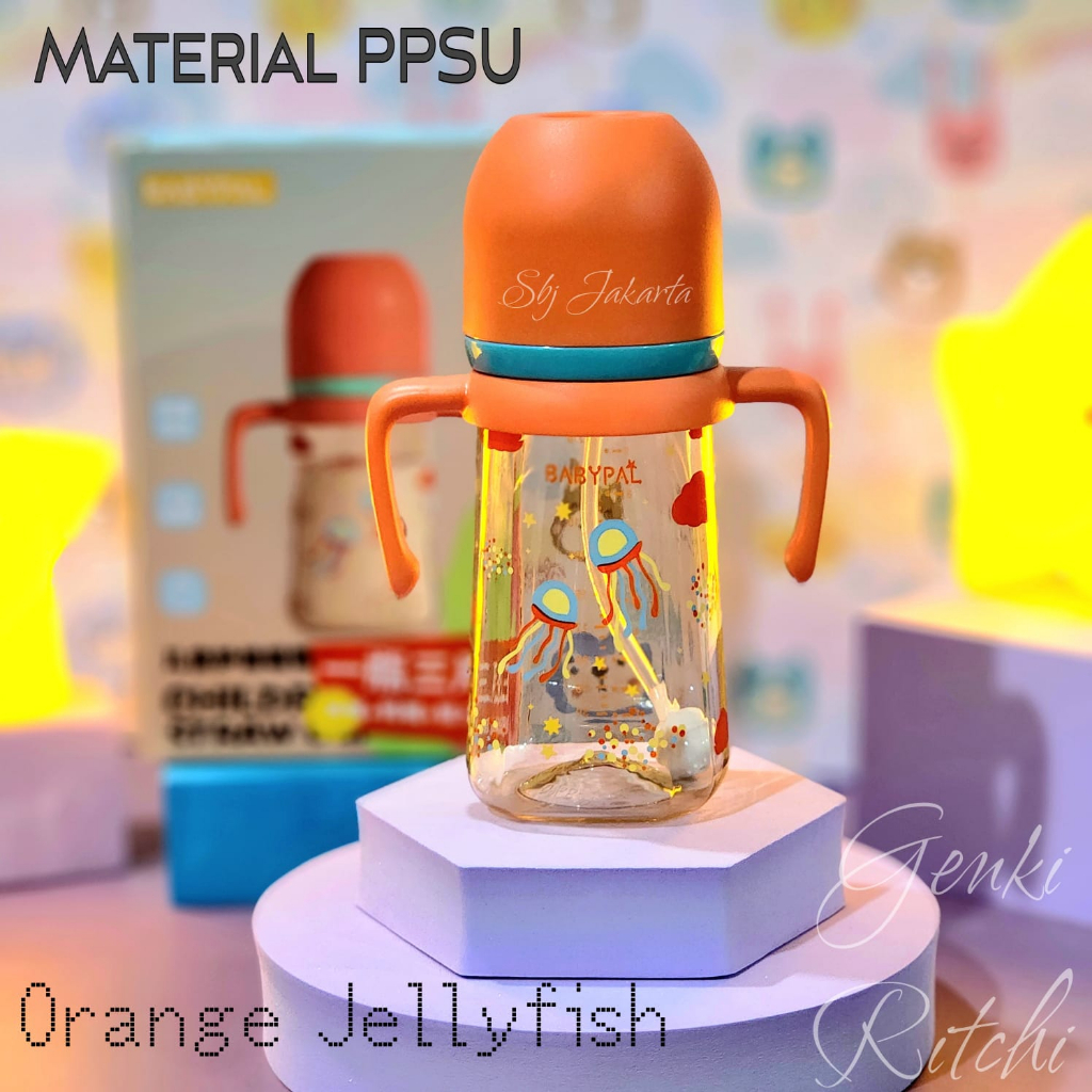 BOTOL MINUM ANAK BABYPAL BPA FREE  PP - PPSU BPA FREE DENGAN 3 PCS DOT