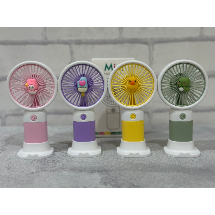 KIPAS ANGIN MINI + HOLDER DUDUKAN PORTABLE USB MINI FAN GENGGAM