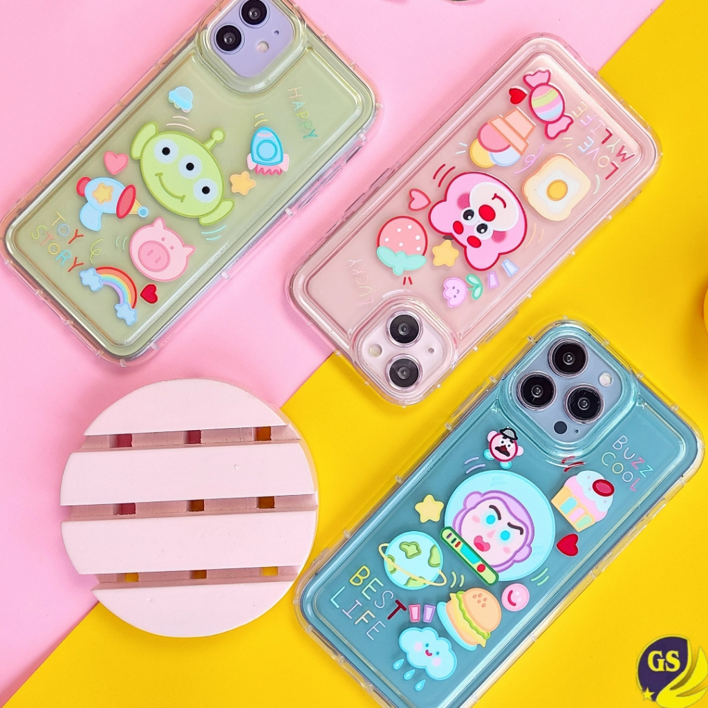 Softcase Silicone Puff Jelly Toy Story Cartoon Case for iPhone 7 8 SE 2020 7 + 8+ PLUS IP X XS XR XS MAX 11 12 13 PRO MAX 14 PLUS 14 PRO MAX