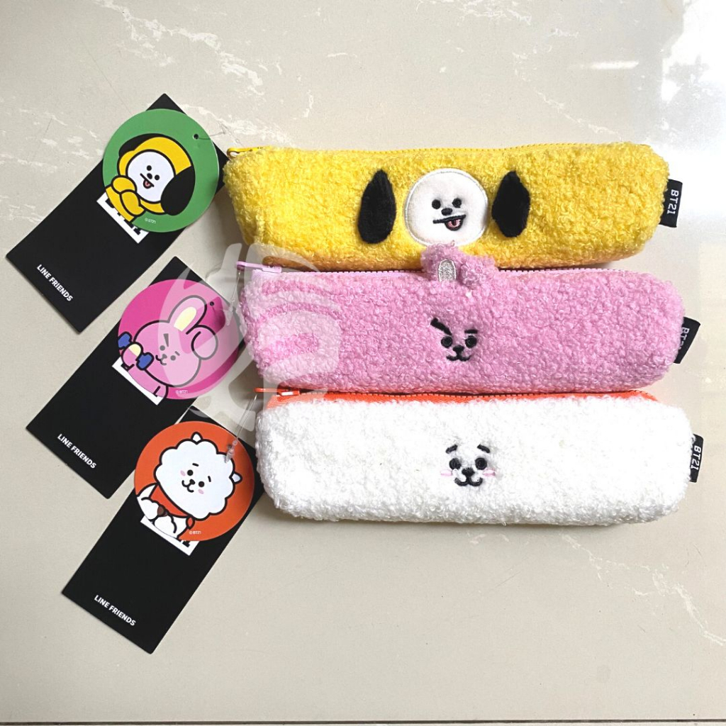 

[READY] BT21 Official Tempat Pensil Pencil Case Chimmy Cooky RJ Harga Brand Day Sale Line Friends