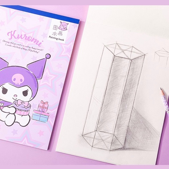 KENSHO Sketchbook Original Sanrio / Buku Gambar Sketsa Premium / Painting Book Kuromi Hellokitty My Melody