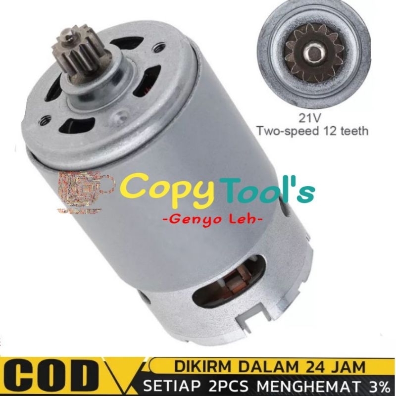 Dinamo Rs550 18-21V 12 Teeth 19.500Rpm Untuk Dinamo Bor cordless JLD Kamolee Ryu Nrt Pro