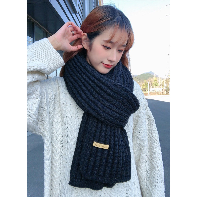 IMPORT MOLLAD Scarf Long New Infinity Wool Warm Ring Syal rajut Wool Winter Musim Dingin Korea Handmade