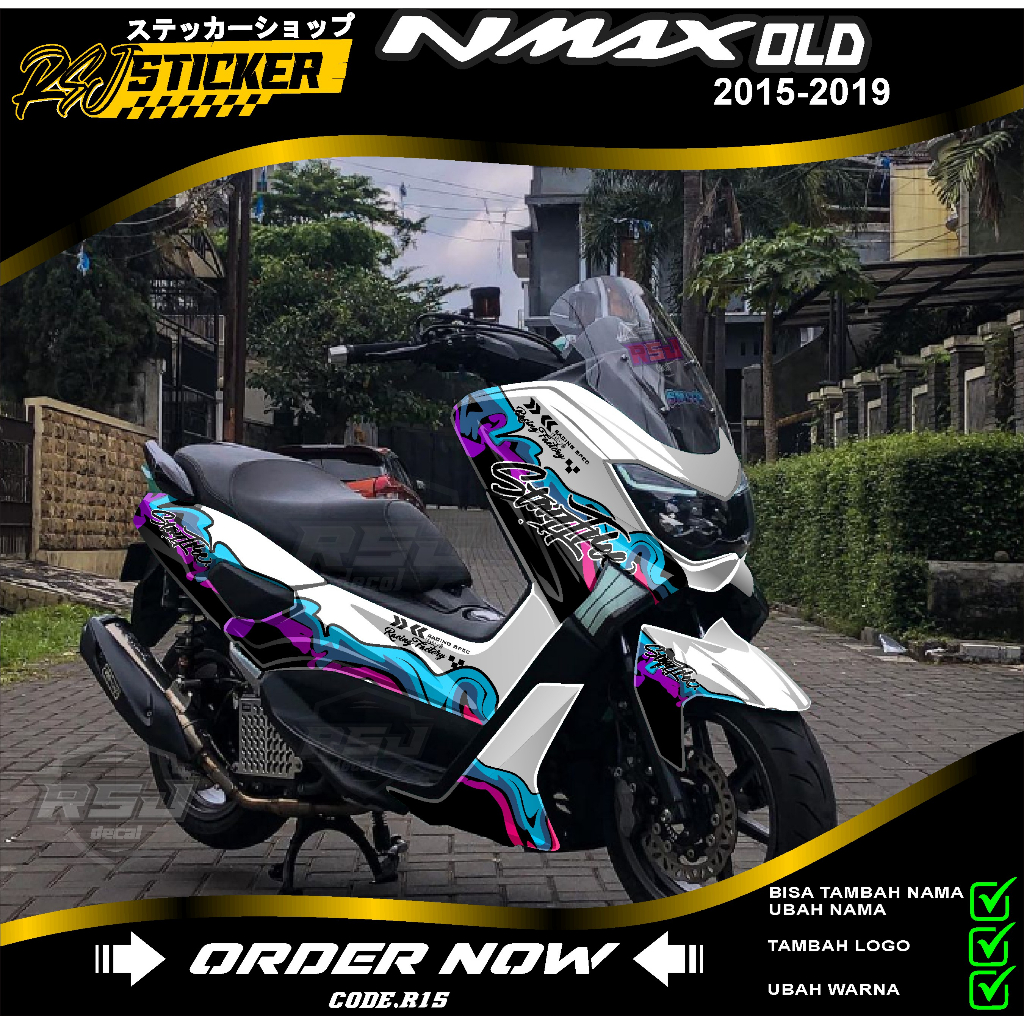 Decal Sticker Stiker Yamaha Nmax OLD 2016 2017 2018 2019 Full Body FullBlok Dekal stiker Full Body N