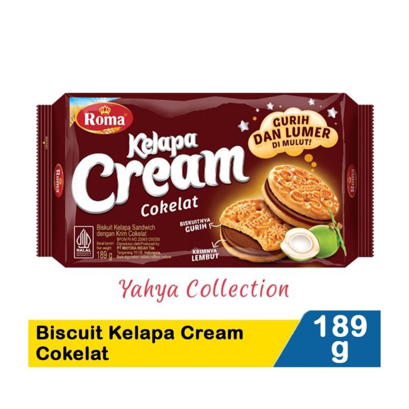 

Roma biscuit kelapa cream cokelat 189gr