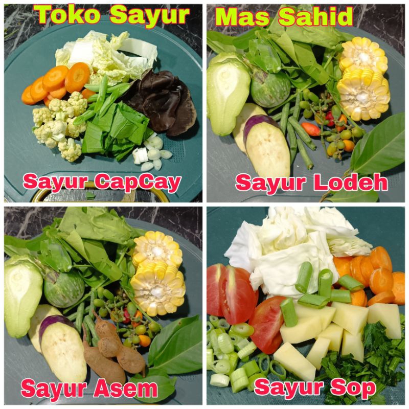 

Sayur Potongan & Utuh Capcay/Sop/Asem/Lodeh