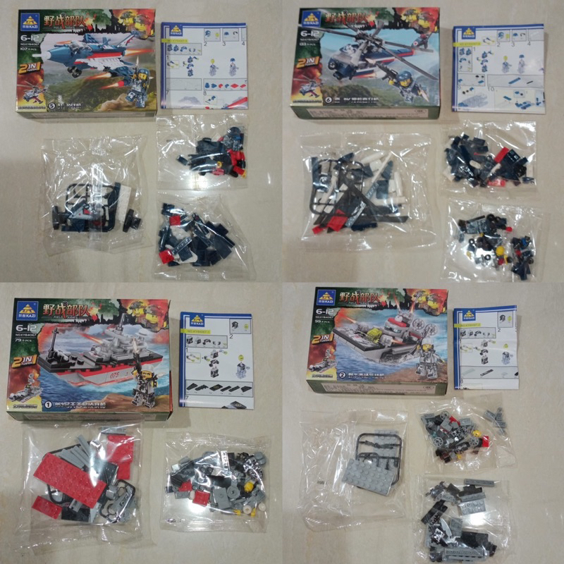 legoo space theme army theme building blocks mainan balok anak