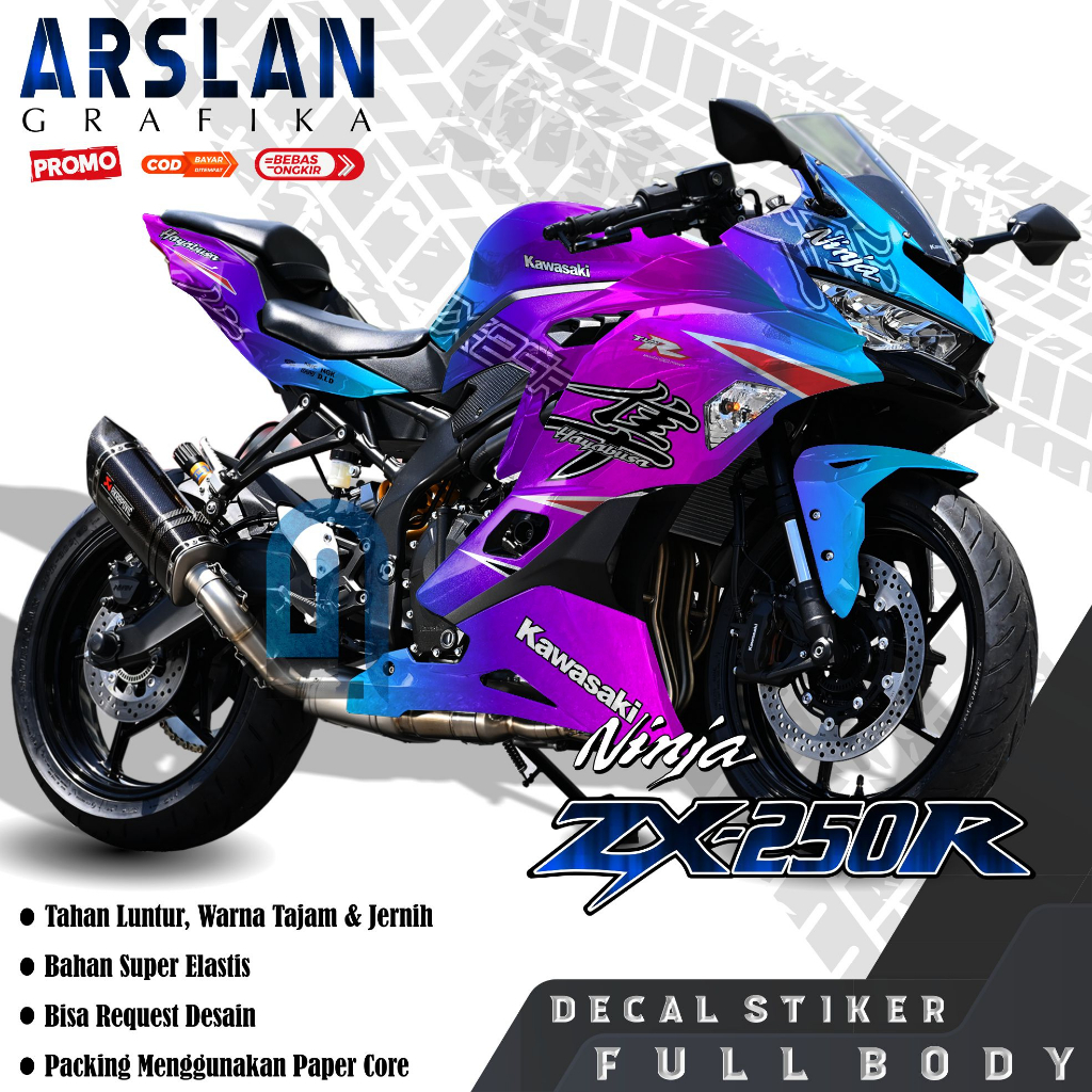 Decal Ninja ZX25R Full Body Gagah - Stiker Motor ZX25R Full Body Keren - Varian Bunglon