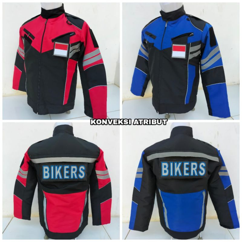 Jaket bikers  touring motor pria