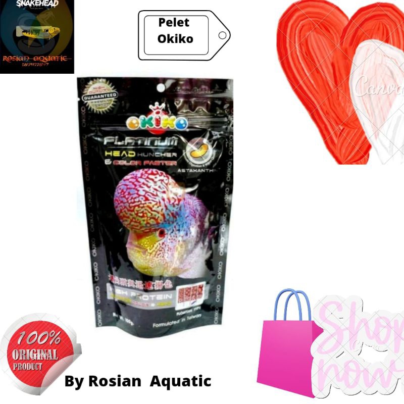 Okiko platinum Louhan ukuran S,M,L / pelet Louhan