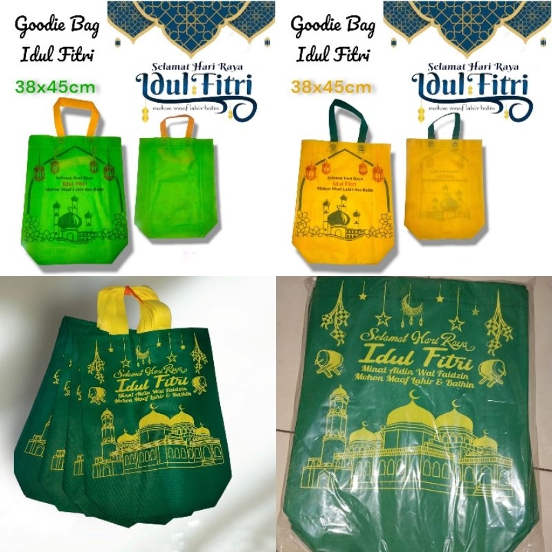 

goodie bag Lebaran 1 Lusin(12pcs) uk. 38x45 Tebal