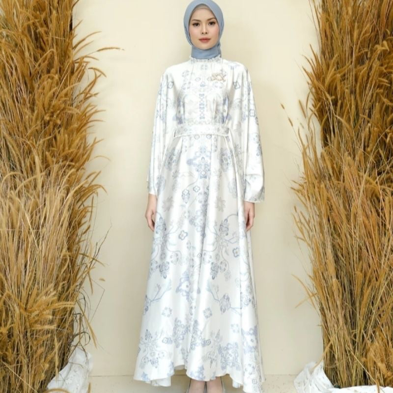 Wearing Klamby Dumai Dress Gamis Murah branded