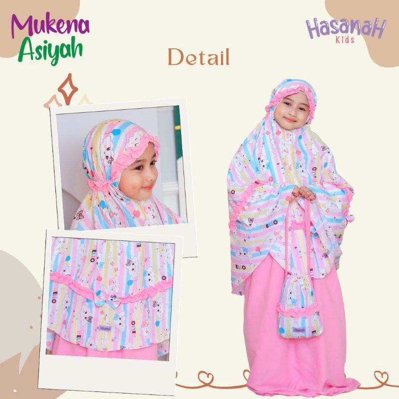 Afsheenastore Mukena Asiyah /Mukena Anak 2in1/mukena travel anak