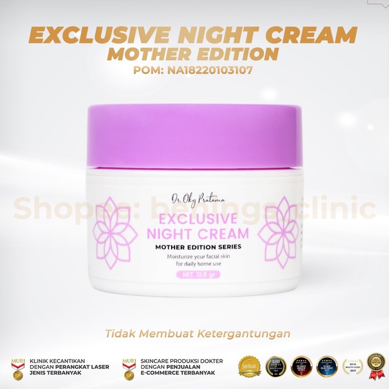 Exclusive Night Cream Spesial Benings Clinic by dr. Oky Pratama