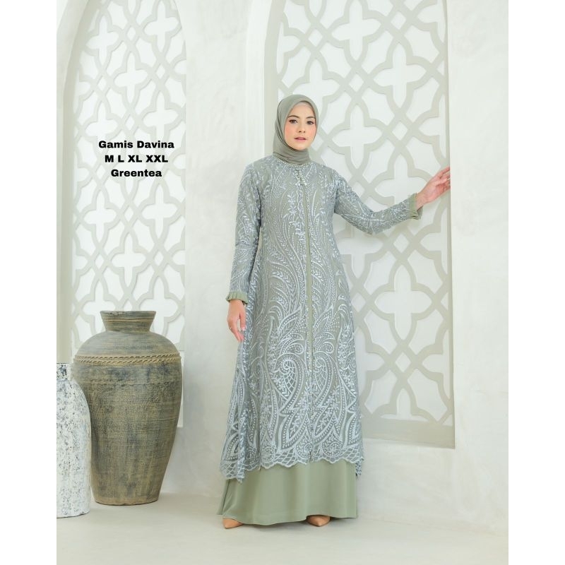 GAMIS DAVINA DRESS FULL BROKAT BORDIR TIMBUL PREMIUM // GAMIS KONDANGAN WANITA TERBARU 2023 // GAMIS
