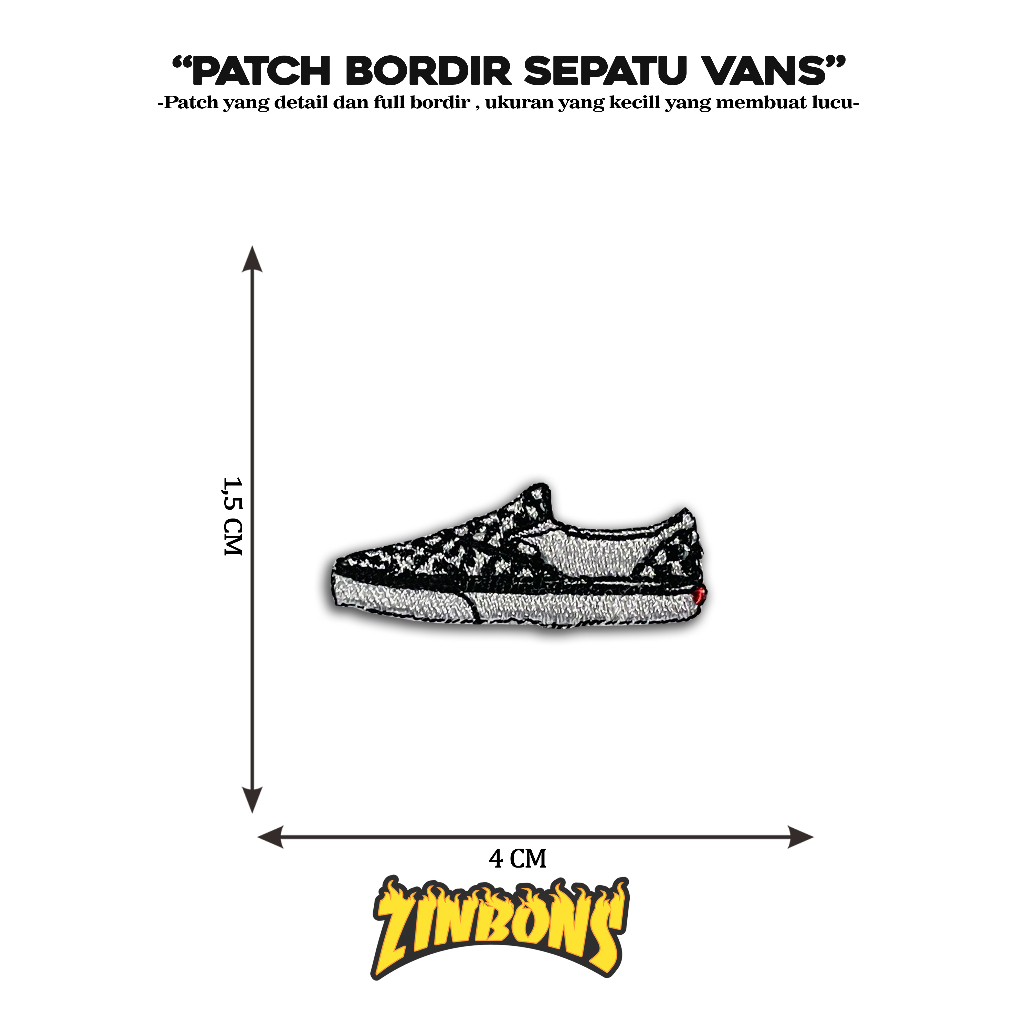 PREMIUM PATCH BORDIR SEPATU EMBLEM BORDIR SMALL PATCH