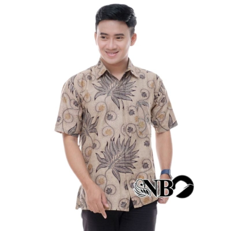 Hem batik pria lengan pendek premium | Kemeja batik pria lengan pendek reguler