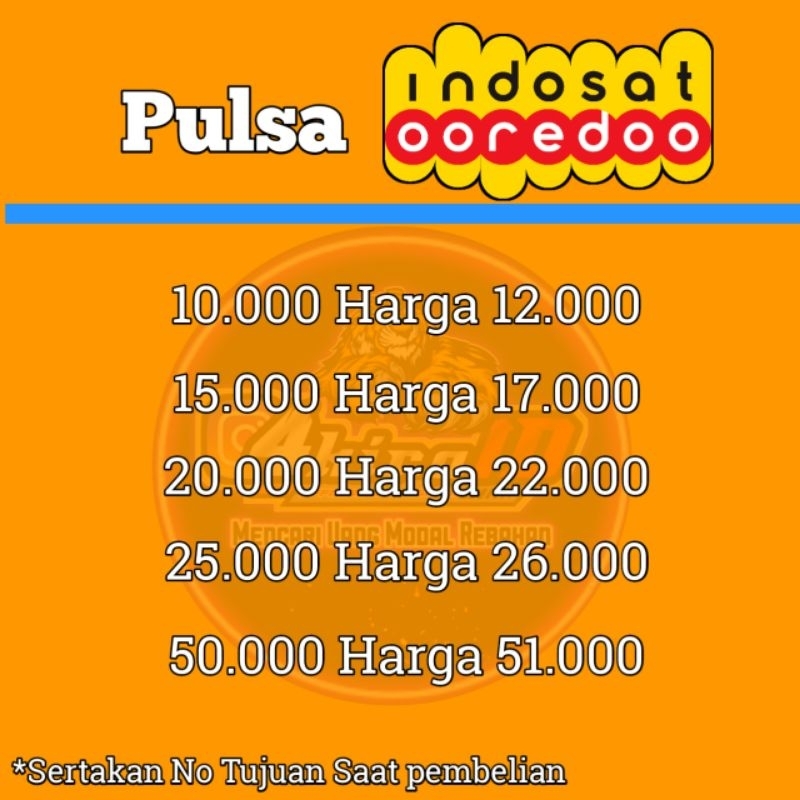 Isi Pulsa reguler Indosat