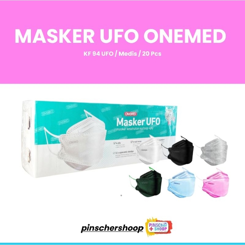 MASKER EARLOOP UFO 3D ONEMED MASKER KF MEDIS 4PLY PER BOX