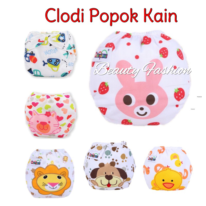 Clodi Motif Lucu, Clodi Celana Popok Kain Cuci Ulang 0-12 bln belum insert