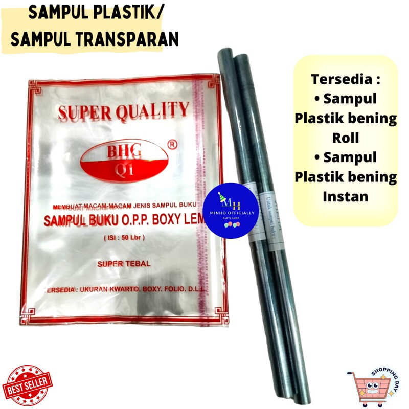 

Sampul Plastik Mika BHG BOXY / Transparan /Roll dan Lem