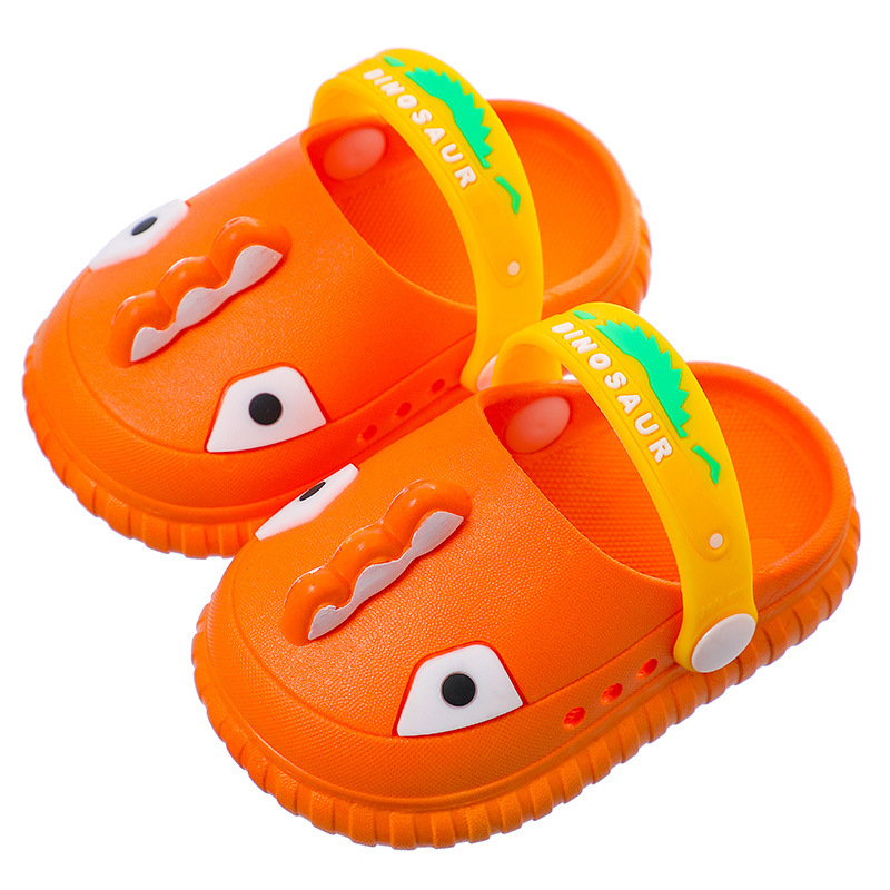 Sandal Dinosaurus Kartun untuk Balita Sandal Unisex untuk Anak Laki-laki Anak Perempuan Sepatu Bernapas Lembut di Musim Panas