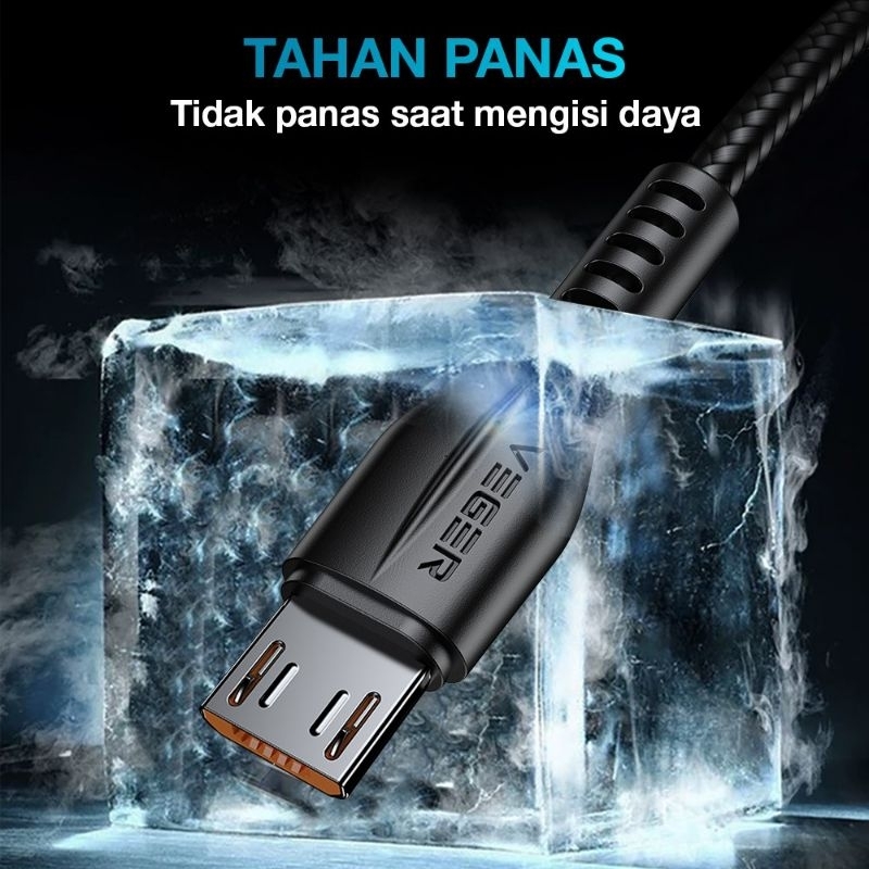 ✅BEST SALLER VEGER Kabel Data Cable VP-14 USB MICRO 3.0 Fast charging ( 1M / 100cm / 1000mm ) VP-14 MICRO