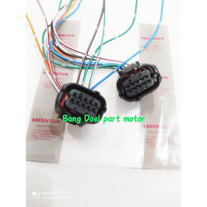 Kabel Soket modul Remot SCU answer back sistem 10 pin kabel 7 motor scoopy Vario 125 150 original