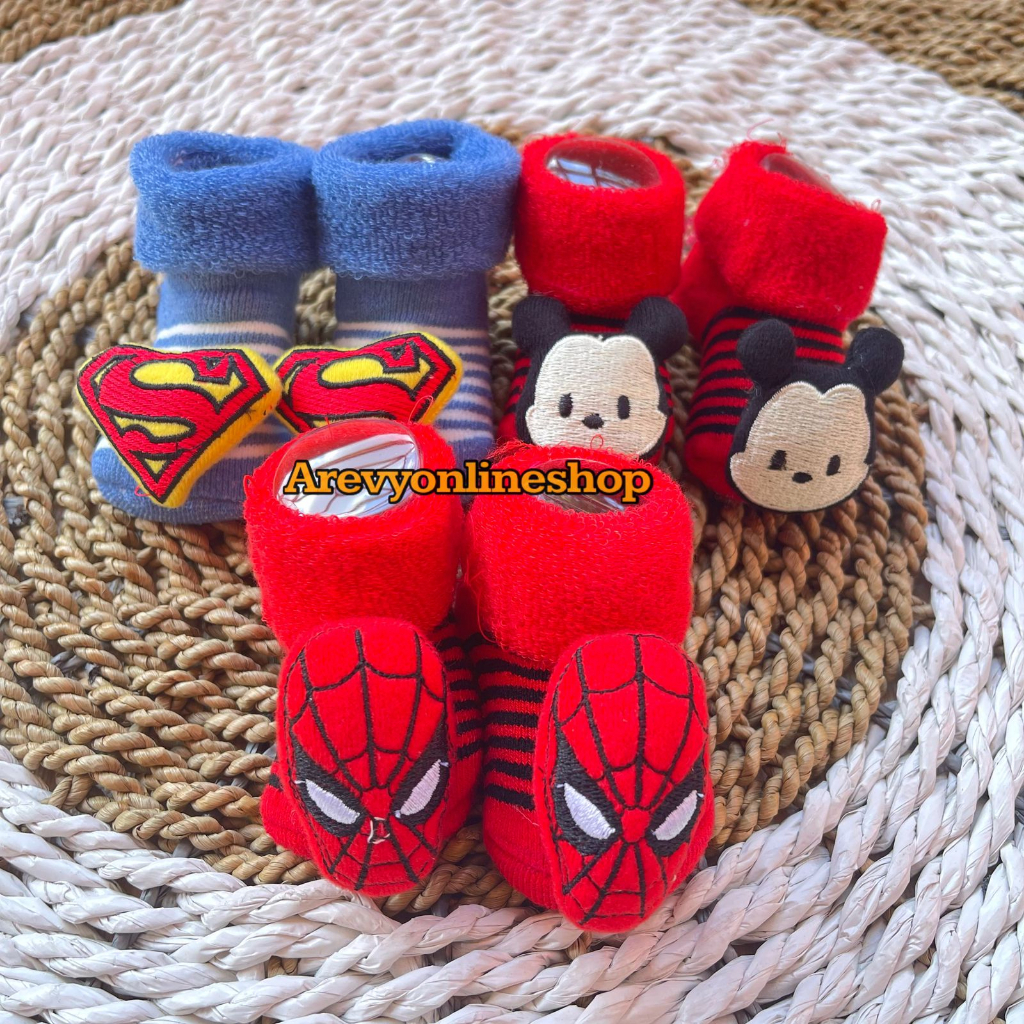 Kaos Kaki Bayi Boneka Flower Perlengkapan Newborn Kado Bayi 0-6 Bulan Kaos Kaki Boneka Timbu Perlengkapan Baby Newborn