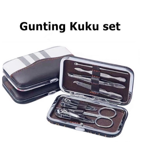 Peralatan Manicure Pedicure Gunting Kuku Set 7 in 1