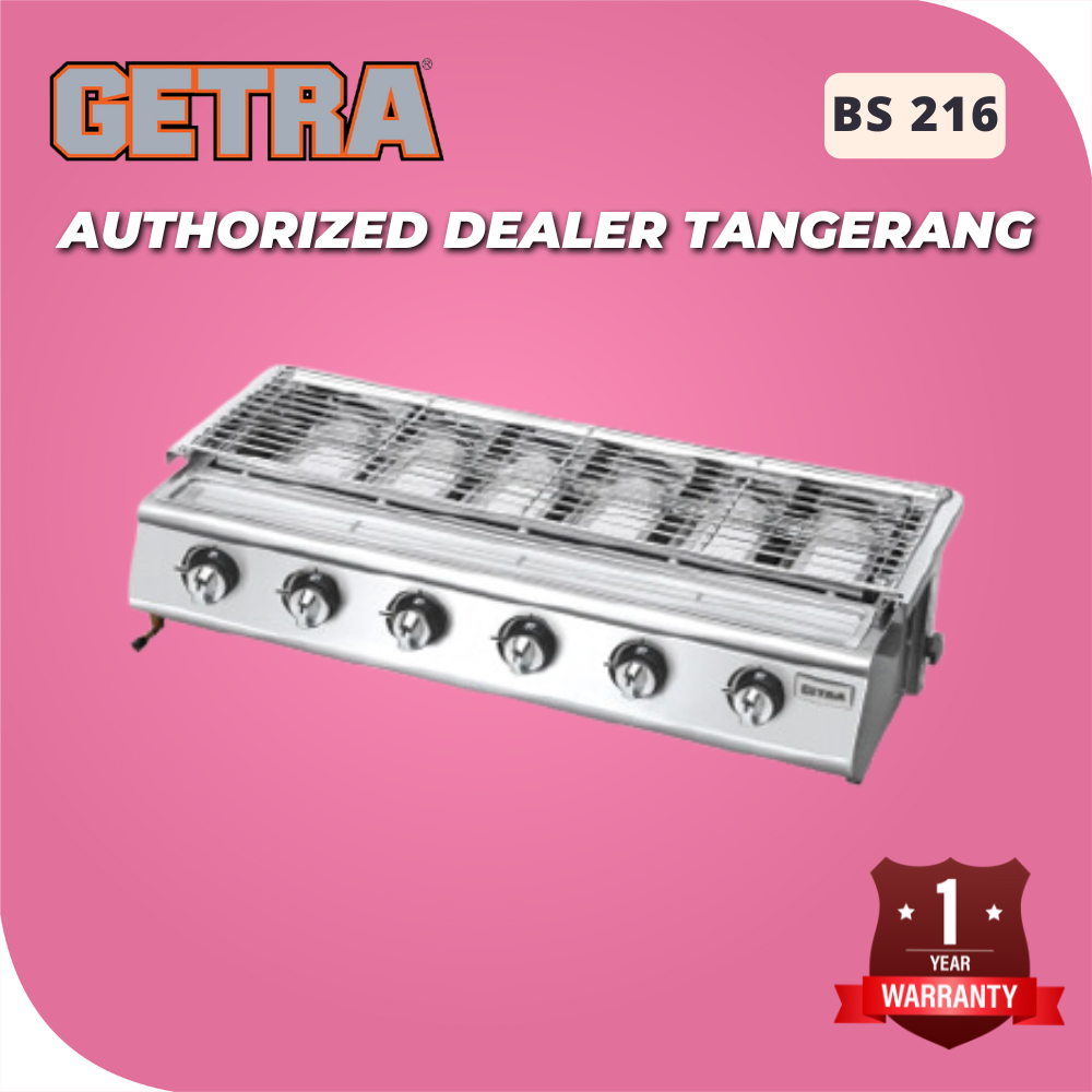 Kompor Pemanggang GETRA BS 216 Roaster 6 Tungku Bbq Sosis Original