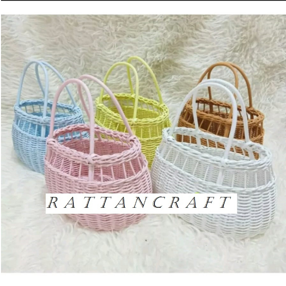 Tas rotan oval/Tas rotan/Rotan hampers