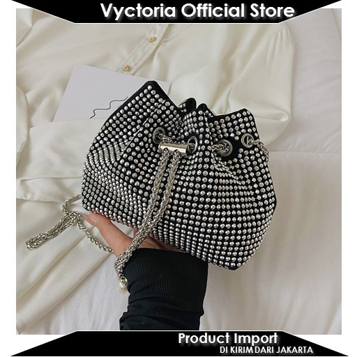 (COD) Vyctoria VOS20885 Tas Selempang Serut Blink-Blink Wanita Cantik Import JT20885 EL4167 LT2117 BQ3541 20885 4167 2117 3541