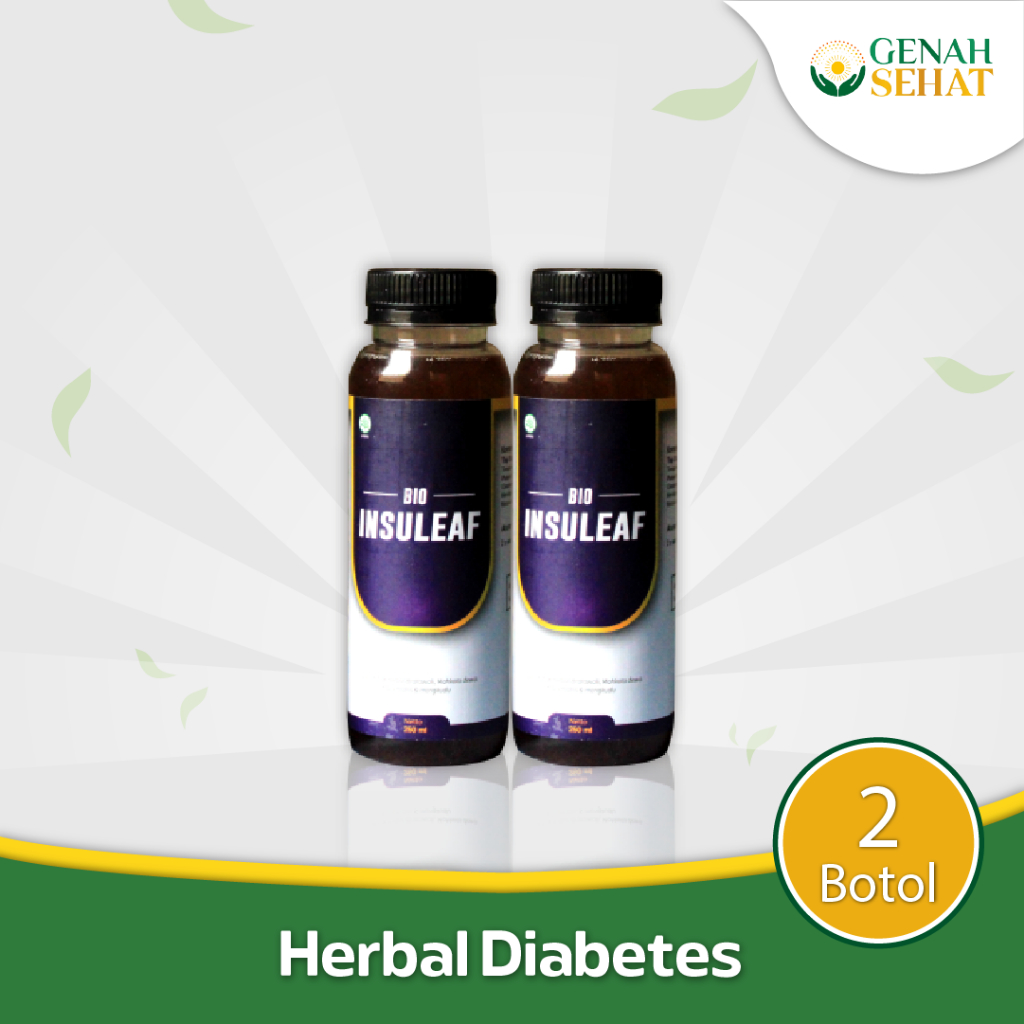 Bio Insuleaf Herbal Diabetes Kencing Manis Gula Darah Tinggi Official Paket 2 Box