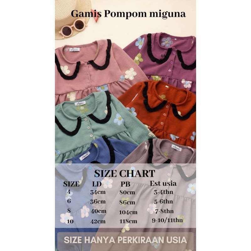 Gamis pompom kids by Miguna
