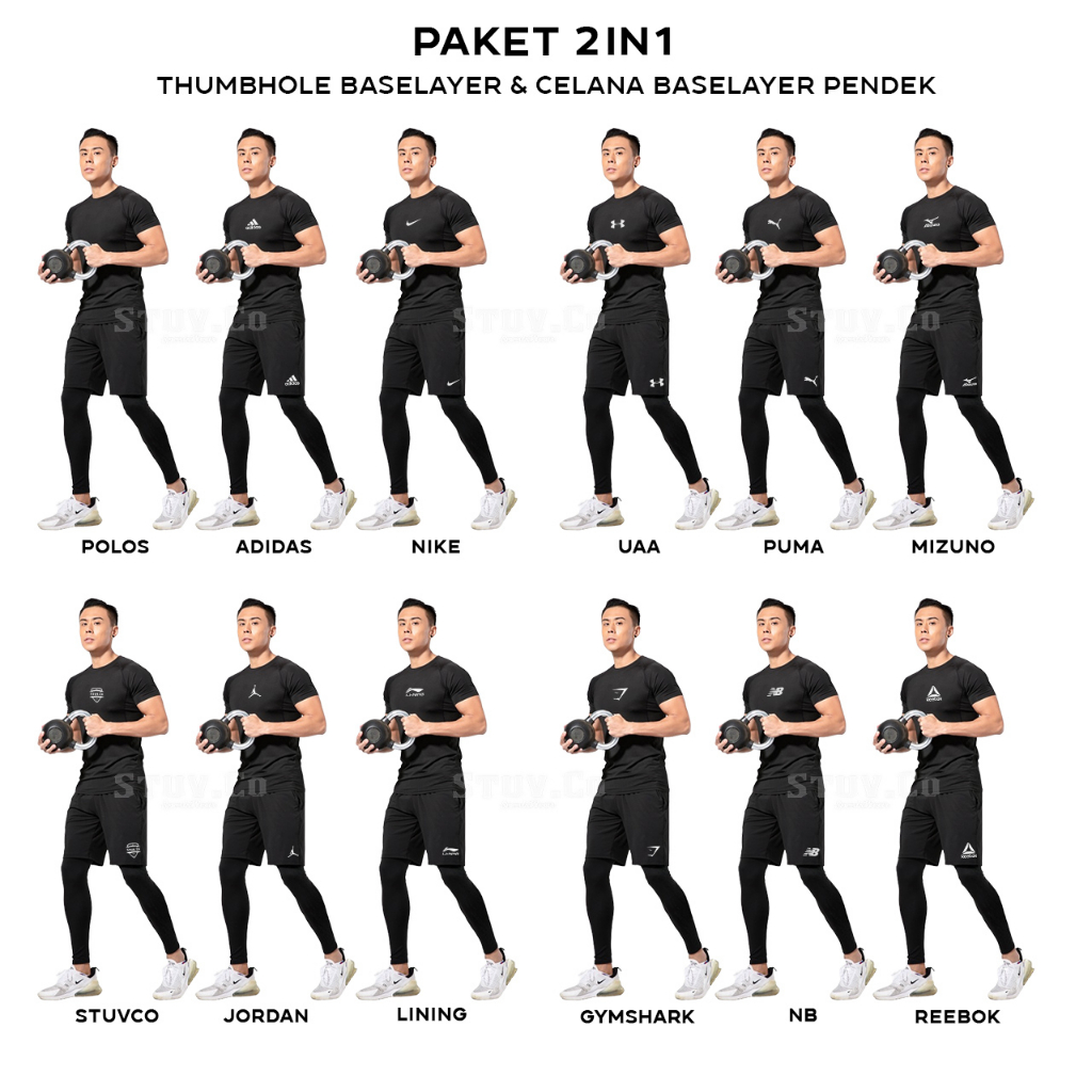 PAKET 3IN1 KAOS DRIFIT LEGGING PANJANG DAN CELANA PENDEK OLAHRAGA FUTSAL SEPAKBOLA BASKET BADMINTON UNISEX